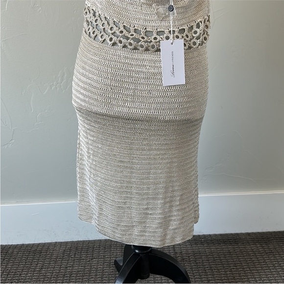 Lovers and Friends NWT Ring It Crochet Dress in Tan - Picture 11 of 12